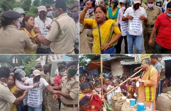 On Day-2 of 10323 Teachers' Protest, Police again Arrested agitators : Arrested Teachers Raised Slogan against Biplab Deb Govt's Hypocrisy over Covid-Control Norms 